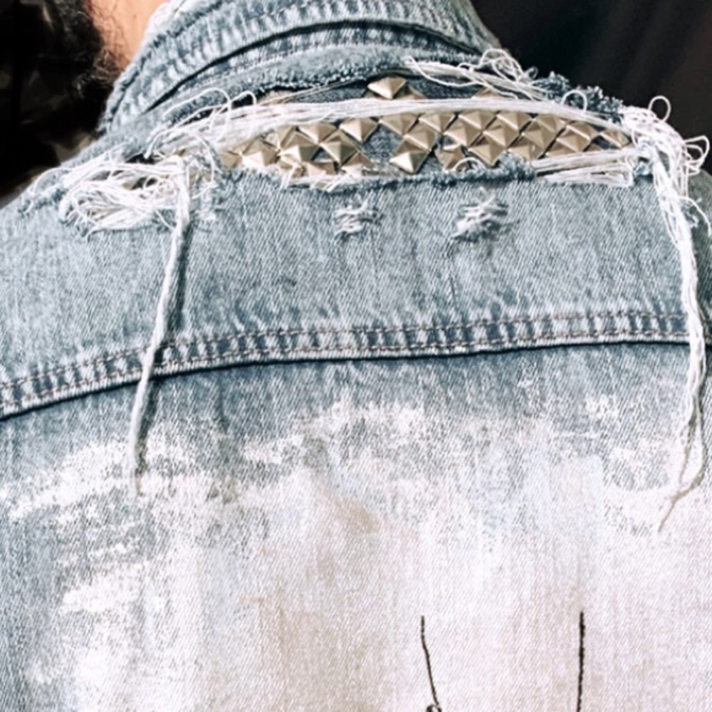 Hand painted xxl denim jacket - Picture 3 of 4